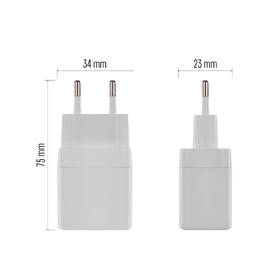 Nabíjačka do siete EMOS GaN, 35W, 2x USB-C biela

 obrázok produktu 10 z 14