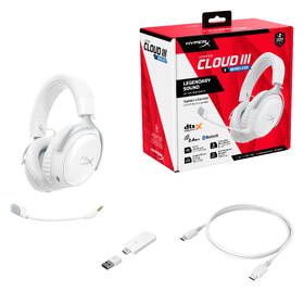 Headset HyperX Cloud III S Wireless biely

 obrázok produktu 8 z 11