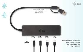 USB Hub i-tec USB-C Metal, 2x USB 3.0 + 2x USB-C čierny

 obrázok produktu 3 z 5