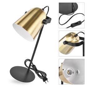 Stolná lampa EMOS Nina, max. 25 W, žiarovka E27, IP20 zlatá

 obrázok produktu 7 z 7
