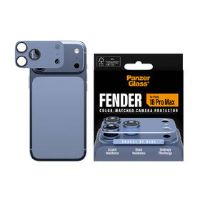 Tvrdené sklo PanzerGlass FENDER na Apple iPhone 18 Pro Max, ochranný hliníkový prvek fotoaparátu modré

 obrázok produktu 3 z 6