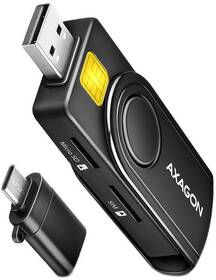 Čítačka eObčianok Axagon USB-A + USB-C PocketReader 4-slot + SD/microSD/SIM čierna

 obrázok produktu 7 z 8