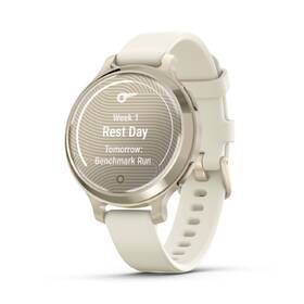 Inteligentné hodinky Garmin Lily 2 Active - Lunar Gold / Bone Silicone Band 

 obrázok produktu 3 z 9