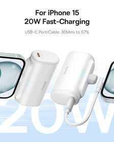 Powerbank Baseus Compact 5000mAh 20W USB-C biely

 obrázok produktu 5 z 10