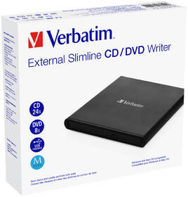 Externá DVD napaľovačka Verbatim CD/DVD Slimline USB 2.0 čierna

 obrázok produktu 2 z 2