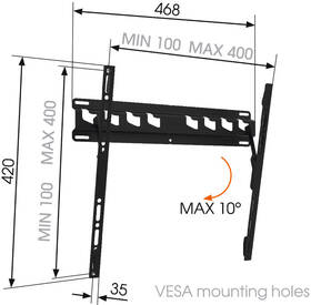 Držiak na TV Vogel’s MA3010 výklopný, pre uhlopriečky 32" až 65", nosnosť 40 kg 

 obrázok produktu 1 z 6
