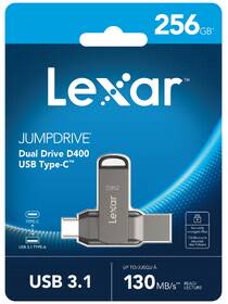 USB flashdisk Lexar JumpDrive D400 Dual, 256GB sivý

 obrázok produktu 6 z 6