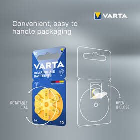 Batéria do načúvacích prístrojov Varta Hearing Aid Battery 10, blistr 6ks 

 obrázok produktu 2 z 5