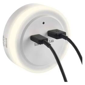 Nočné svetlo EMOS do zásuvky, 0,3W, USB C+A biele

 obrázok produktu 5 z 6