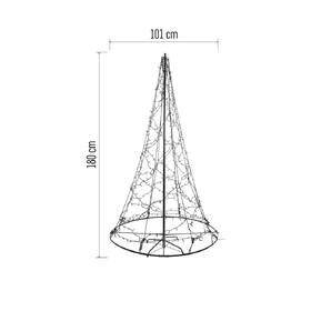 LED dekorácie EMOS svietiaci stromček, 180 cm, 480LED, IP44, vonkajšie aj vnútorné, teplá biela 

 obrázok produktu 3 z 8
