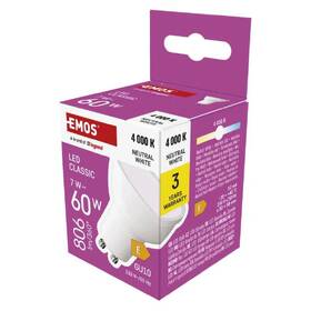 LED žiarovka EMOS Classic MR16, GU10, 7W, neutrálna biela 

 obrázok produktu 3 z 3