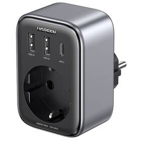 Nabíjačka do siete UGREEN 1x AC, 2x USB, 1x USB-C, 30W sivá

 obrázok produktu 1 z 9