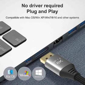 Kábel PremiumCord DisplayPort 1.4, 32,4 Gbit/s, 8K, 5 m čierny

 obrázok produktu 10 z 19