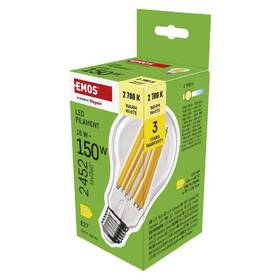 LED žiarovka EMOS Filament klasik, 18W, 2452lm, E27, teplá biela 

 obrázok produktu 2 z 3