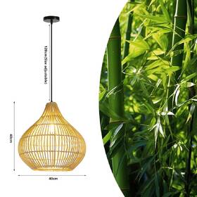 Závesné svietidlo IMMAX BOHO PELO, D40cm, E27, prírodný ratan čierne/hnedé

 obrázok produktu 2 z 5