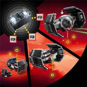 Stavebnica LEGO® Star Wars™ 75421 SMART Play™: Darth Vader a jeho stíhačka TIE 

 obrázok produktu 3 z 8