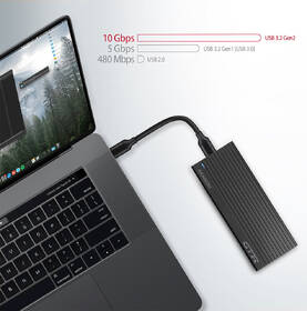 Externý rámček Axagon THIN RIB box, USB-C 3.2 Gen 2 - M.2 NVMe SSD čierny

 obrázok produktu 3 z 7