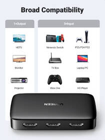 HDMI rozbočovač UGREEN HDMI Switcher 3 In 1 Out  4K@30HZ 

 obrázok produktu 5 z 8