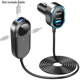 Adaptér do auta WG 2x USB, 4x USB-C PD, 100W čierny

 obrázok produktu 1 z 3