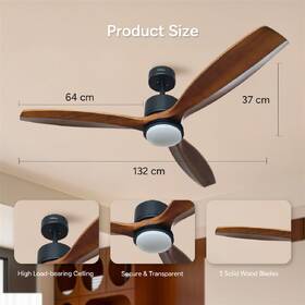 Ventilátor stropný Rohnson R-8160 čierny/hnedý

 obrázok produktu 3 z 13
