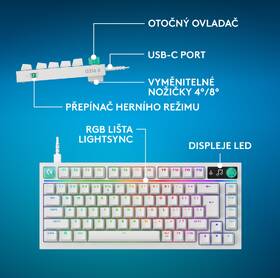 Klávesnica Logitech G316 X 75 - US INT'L layout biela

 obrázok produktu 15 z 16