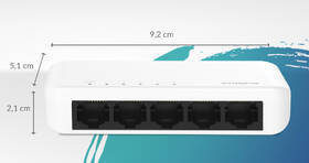 Switch Strong SW5000P 5-Port Gigabit biely/plast

 obrázok produktu 10 z 11