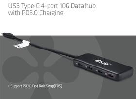 USB Hub Club3D USB-C / 4x USB-C, PD 3.0 čierny

 obrázok produktu 2 z 4