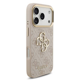 Kryt na mobil Guess PU Leather 4G Metal Logo Gold Frame MagSafe na Apple iPhone 17 Pro ružový

 obrázok produktu 3 z 7