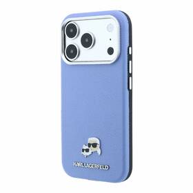 Kryt na mobil Karl Lagerfeld PU Grained Semi Wrap K&CH Heads Magsafe na Apple iPhone 18 Pro modrý

 obrázok produktu 3 z 6