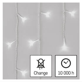 Vianočné osvetlenie EMOS 300 LED cencúle, 5 m, vonkajšie aj vnútorné, studená biela, ovládač, programy, časovač 

 obrázok produktu 2 z 8