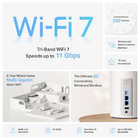 Kompletný Wi-Fi systém TP-Link Deco BE65 Pro (3 ks) biely

 obrázok produktu 3 z 7