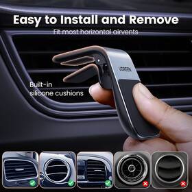 Držiak na mobil UGREEN Waterfall-Shaped Air Vent čierny/strieborný

 obrázok produktu 5 z 9