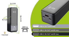 Powerbank Viking PN-964PD 27000 mAh sivý

 obrázok produktu 8 z 8