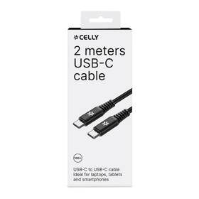 Kábel Celly USB-C/USB-C, opletený, 100 W, 2 m čierny

 obrázok produktu 1 z 2