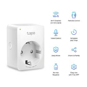 Inteligentná zásuvka TP-Link Tapo P100 biela

 obrázok produktu 1 z 6