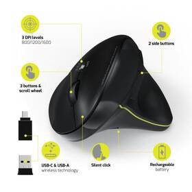 Myš PORT CONNECT Ergonomic Rechargeable čierna

 obrázok produktu 7 z 9