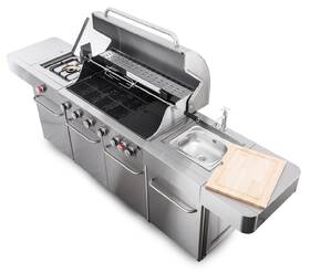 Gril záhradný plynový G21 Nevada BBQ kuchyňa Premium Line, 8  horákov 

 obrázok produktu 6 z 17