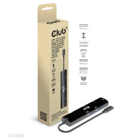 USB Hub Club3D USB-C/1x HDMI, 2x USB-A, 1x RJ45, 2x USB-C, 1x Data, 1x PD3.0 100 W 

 obrázok produktu 1 z 10