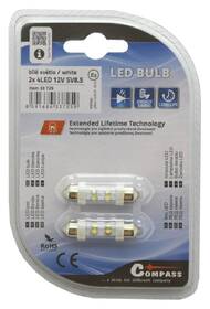 Autožiarovka Compass 33725 4LED 12V  suf. SV8.5  (2 ks) biela

 obrázok produktu 1 z 1