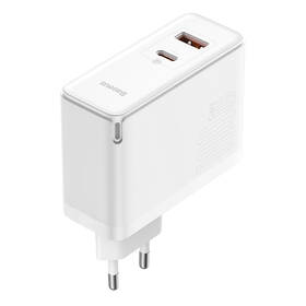 Nabíjačka do siete Baseus GaN5 Pro, USB-C + USB-A 100W biela

 obrázok produktu 2 z 10