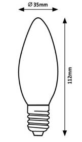 LED žiarovka Rabalux Filament E14 C35, 2W, 470lm, 3000K 

 obrázok produktu 2 z 2