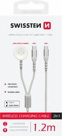 Nabíjací kábel Swissten 2v1 pro Apple Watch USB-C/USB-C 1,2 m biely

 obrázok produktu 1 z 1