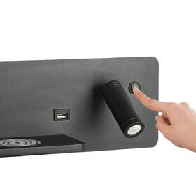 Bodové svietidlo IMMAX LED Be PREPARE 4v1 s Qi nabíjaním, USB, varianta ľavá čierne

 obrázok produktu 4 z 8