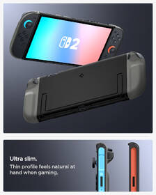 Puzdro Spigen Nano Pop  Black Sesame  - Nintendo Switch 2 čierne/sivé

 obrázok produktu 14 z 19