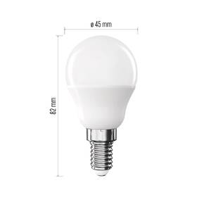 LED žiarovka EMOS Classic Mini Globe, 6,5 W, 806lm, E14, teplá biela 

 obrázok produktu 8 z 13