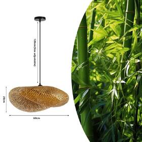 Závesné svietidlo IMMAX BOHO HILO, D60cm, E27, bambus čierne/hnedé

 obrázok produktu 2 z 5