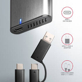 Externý rámček Axagon RAW box USB-C 3.2 Gen 2, M.2 NVMe & SATA SSD strieborný

 obrázok produktu 5 z 9