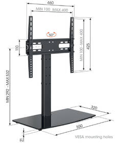 Stojan pre TV Vogel’s MS 3085 pre uhlopriečky 32" až 65", nosnosť 25 kg čierny

 obrázok produktu 1 z 5