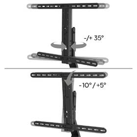 Stojan pre TV Hama Design, stolný, nastaviteľný, pre uhlopriečky 32"-65", nosnosť 40 kg čierny

 obrázok produktu 7 z 12