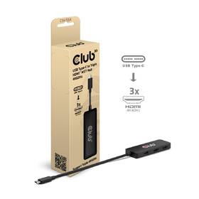 USB Hub Club3D USB-C na 3xHDMI, Single: 8K30Hz, Triple: 4K60Hz čierny

 obrázok produktu 1 z 2